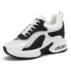 Hidden Lift Sneakers for Women Black White Chunky Sneakers