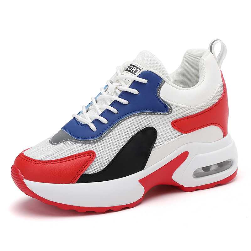 Hidden Lift Sneakers for Women with Air Cushion Platform Sole
