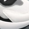 Roomy rounded toe cap mesh knit fabric closeup women hidden lift elevator height increasing shoe