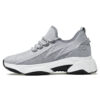 light gray women's height boost sneakers, lightweight mesh design with 8cm hidden heel