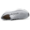 Grey women's height boost sneakers, breathable mesh upper with hidden height-increasing heel