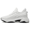 Women's 8cm invisible height boost sneakers - white knit elevator shoes