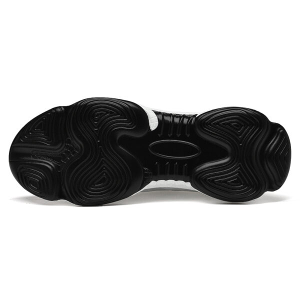 Black rubber sole of women's height boost sneakers, non-slip and durable design