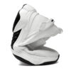 Women's height boost sneakers demonstrating flexibility and comfort with bend test
