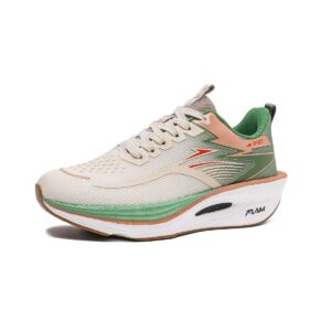 Beige green unisex hidden heel height increasing sneakers breathable mesh thick sole running sports shoes