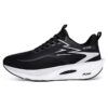 Black White Hidden Height Increasing Unisex Running Sneakers Breathable Mesh Elevated Sports Shoes Black white unisex hidden heel height increase running shoes breathable mesh thick sole sports sneakers