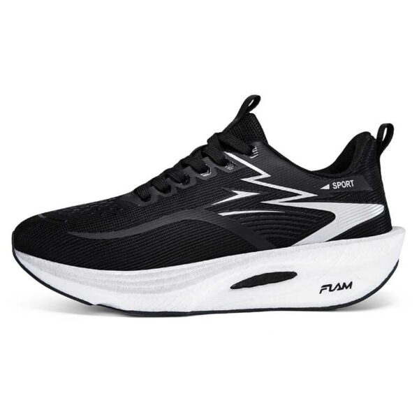 Black White Hidden Height Increasing Unisex Running Sneakers Breathable Mesh Elevated Sports Shoes Black white unisex hidden heel height increase running shoes breathable mesh thick sole sports sneakers