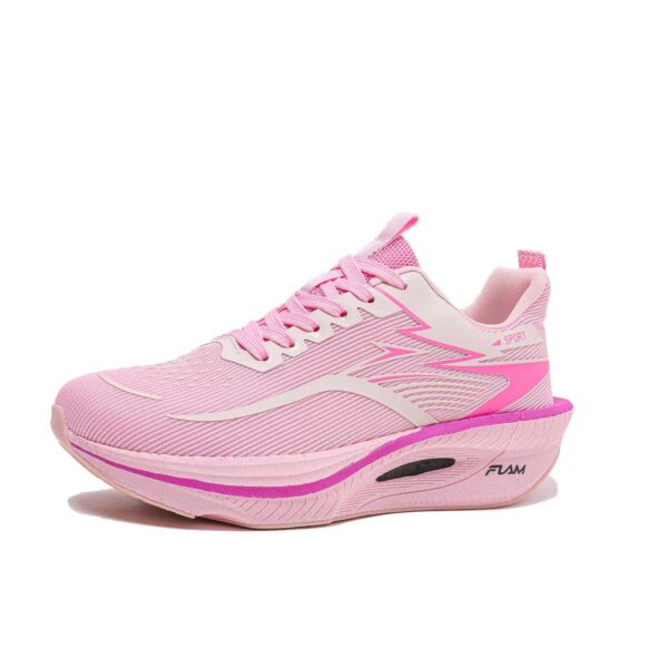 Pink Hidden Height Increasing Unisex Running Sneakers Breathable Mesh Elevated Sports Shoes Pink unisex hidden heel height increase running shoes breathable mesh thick sole sports sneakers