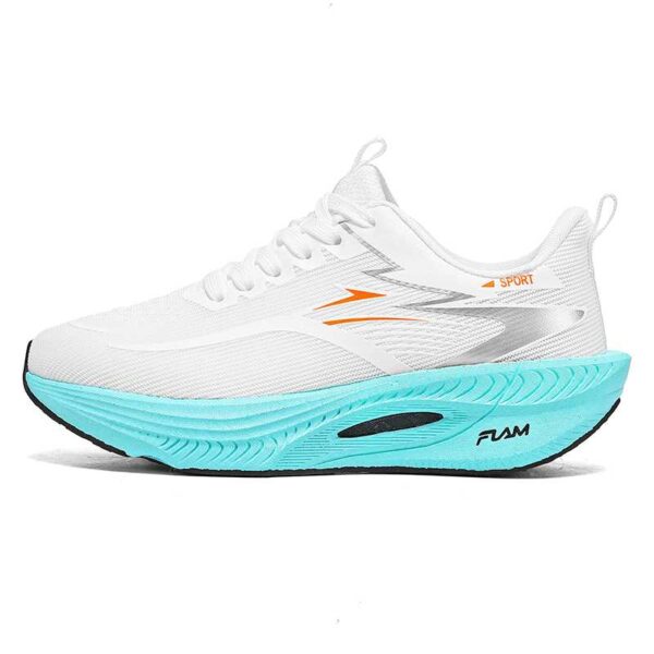 White Cyan Hidden Height Boost Running Shoes Unisex Breathable Mesh Elevated Sneakers White cyan unisex hidden heel height increasing sneakers breathable mesh thick sole running sports shoes