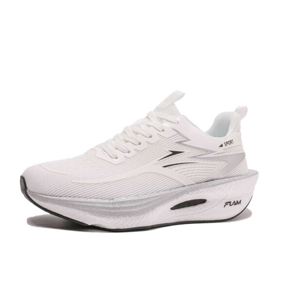 White Grey Hidden Height Boost Running Shoes Breathable Mesh Elevated Sneakers Unisex White grey unisex hidden heel height increasing sneakers breathable mesh thick sole running sports shoes